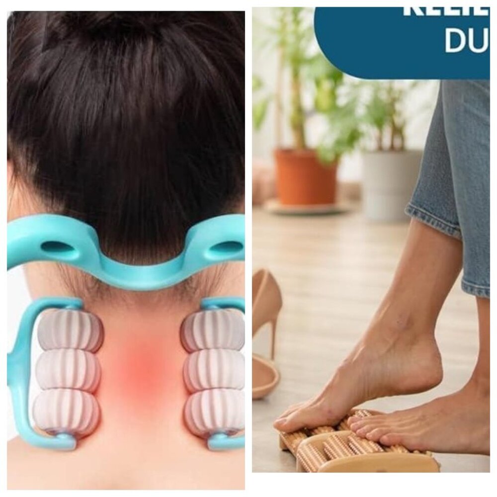 BUNDLE of 2 mechanical massagers. Neck massager Feet massager